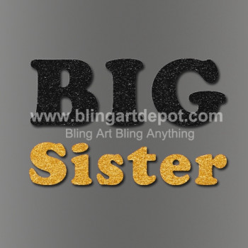 Big Sister Heat Transfer Glitter Vinyl Big Sister Heat Transfer Glitter Vinyl